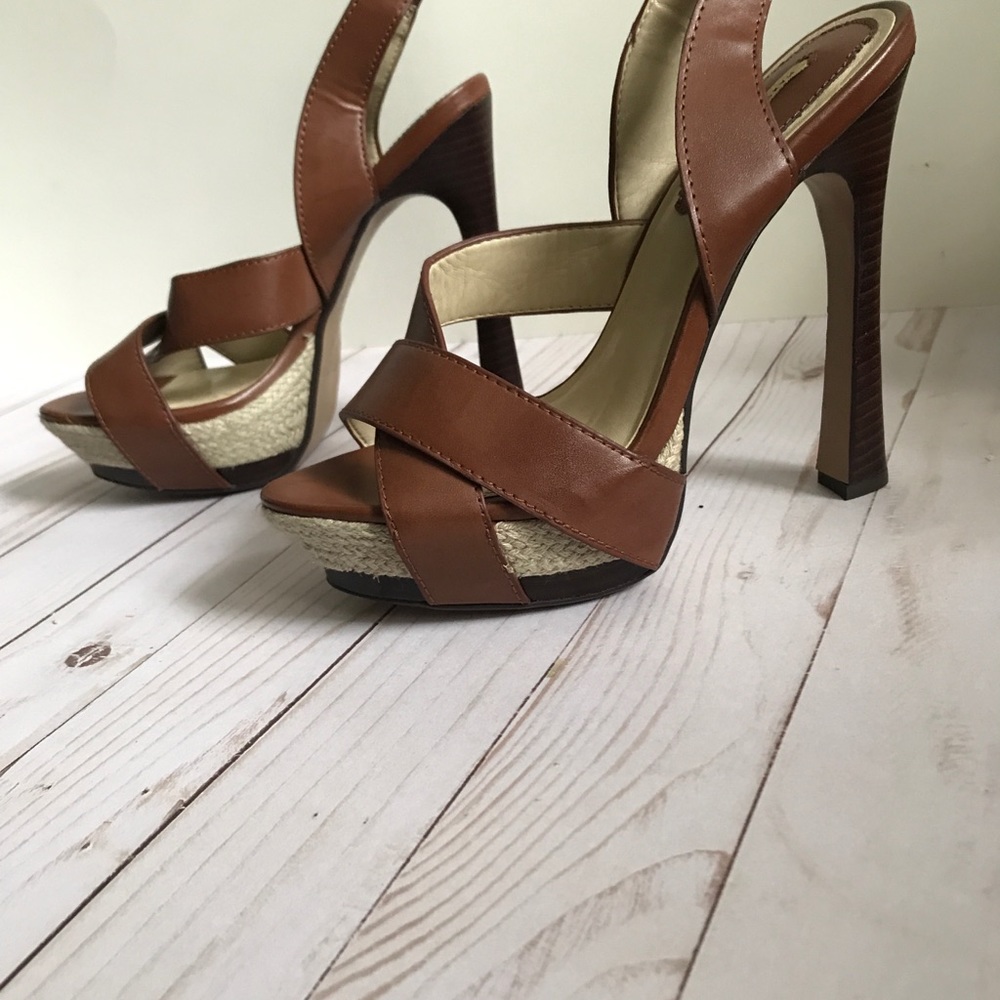 Max Studio Brown Platform Sling Back Sandals, 7 - image 3